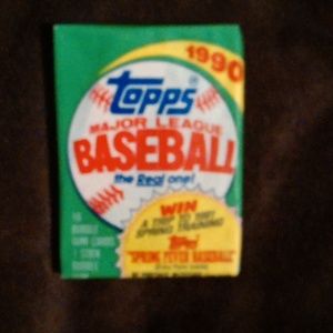 1990 Topps baseball cards Wax pack